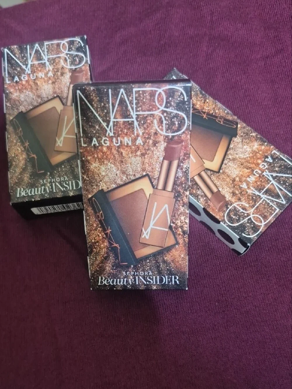3x NARS Laguna Bronzer and Lipstick Set - Warm Brown